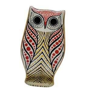 Abraham Palatnik Owl Figurine Vintage Lucite Made In Brazil Kinetic Translucent